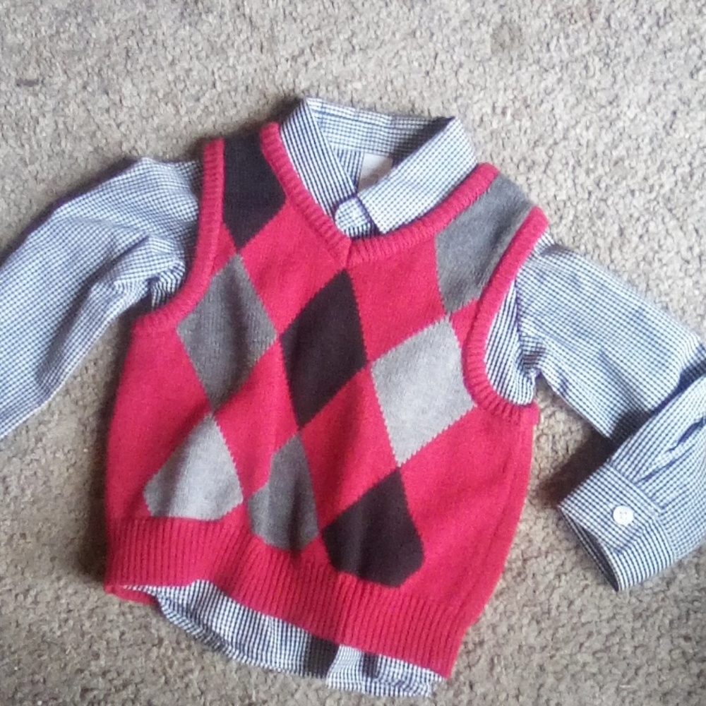 18 mon. Boy's Dress Shirt & Vest